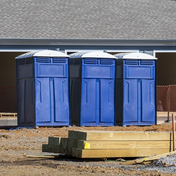 how often are the porta potties cleaned and serviced during a rental period in Ridgway